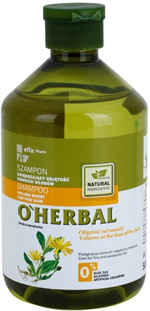 Marchio
O'Herbal Arnica Montana shampoo volumizzante per capelli delicati