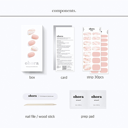 ohora Semi Cured Gel Nail Strips N Memory nail stickers