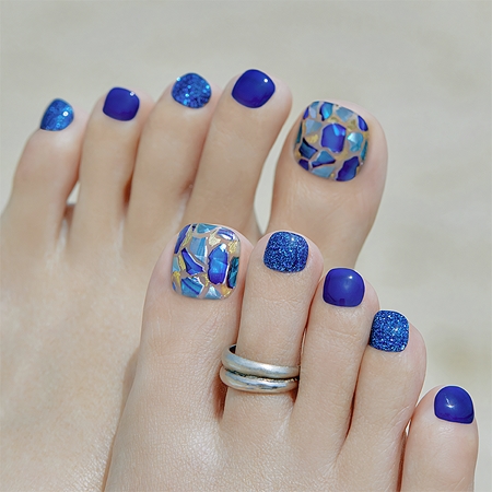 ohora Semi Cured Gel Pedicure Strips P Positano Küünte kleebised jalgadele