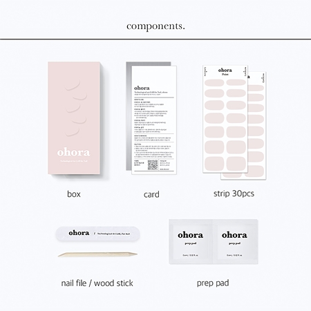 ohora Gel Nail Sticker N Cream Light nail stickers