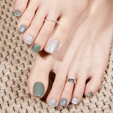 ohora Semi Cured Gel Pedicure Strips P Ice Mint Küünte kleebised jalgadele