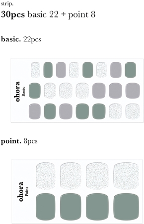ohora Semi Cured Gel Pedicure Strips P Ice Mint Küünte kleebised jalgadele