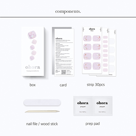 ohora Semi Cured Gel Pedicure Strips P Etoile Küünte kleebised jalgadele