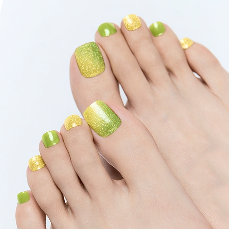 ohora Semi Cured Gel Pedicure Strips P Limeade Küünte kleebised jalgadele