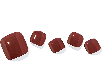 ohora Semi Cured Gel Pedicure Strips P Chilly Red Küünte kleebised jalgadele