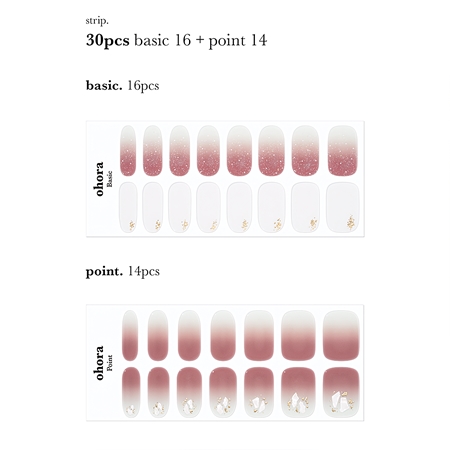 ohora Semi Cured Gel Nail Strips N Marsala Mood naklejki na paznokcie