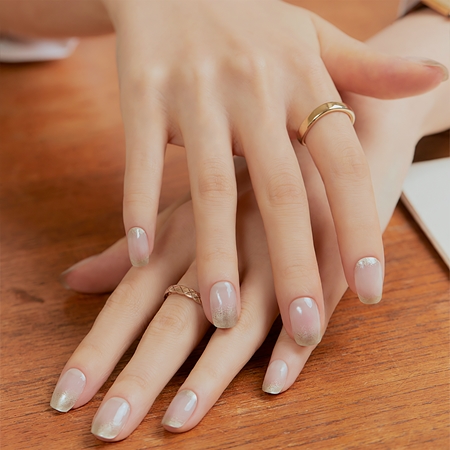 ohora Semi Cured Gel Nail Strips N Gold Fog naklejki na paznokcie