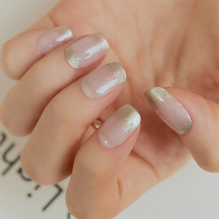 ohora Semi Cured Gel Nail Strips N Gold Fog naklejki na paznokcie