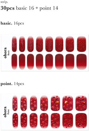 ohora Semi Cured Gel Nail Strips N Love Affair naklejki na paznokcie