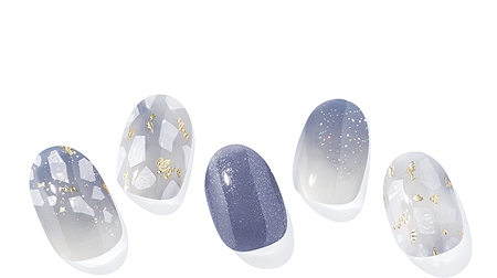 ohora Semi Cured Gel Nail Strips N Gleam Blue naklejki na paznokcie