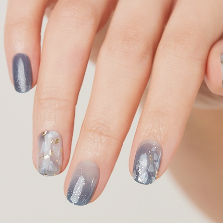 ohora Semi Cured Gel Nail Strips N Gleam Blue naklejki na paznokcie