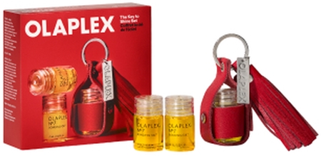 Olaplex The Key to Shine Holiday Set zestaw upominkowy do nabłyszczania i zmiękczania włosów s přívěskem