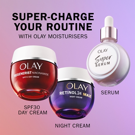 Olay Super Serum Izgaismojošs pretgrumbu serums ar C vitamīnu