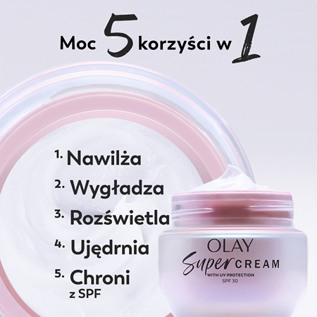 Olay Super Cream SPF 30 lekki krem nawilżający do twarzy