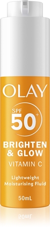 Olay Vitamin C Brighten & Glow Moisturizing Fluid with niacinamide