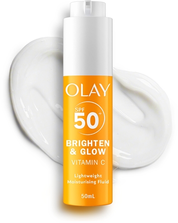 Olay Vitamin C Brighten & Glow Moisturizing Fluid with niacinamide