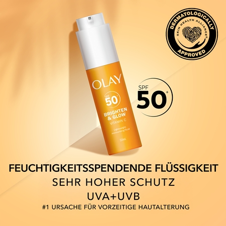 Olay Vitamin C Brighten & Glow hydratisierendes Fluid mit Niacinamid