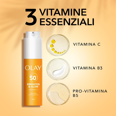Olay Vitamin C Brighten & Glow lozione idratante con niacinamide