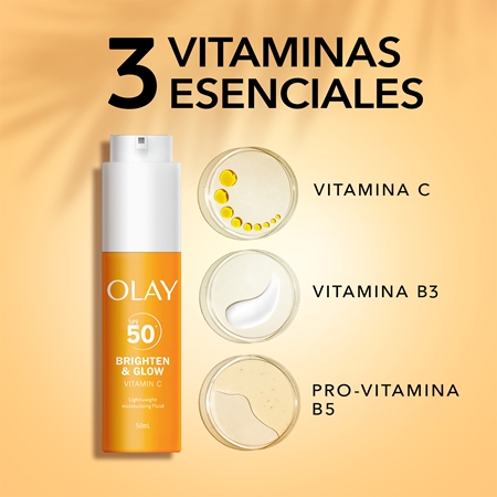 Olay Vitamin C Brighten & Glow loción hidratante con niacinamida
