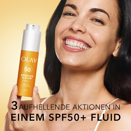 Olay Vitamin C Brighten & Glow hydratisierendes Fluid mit Niacinamid