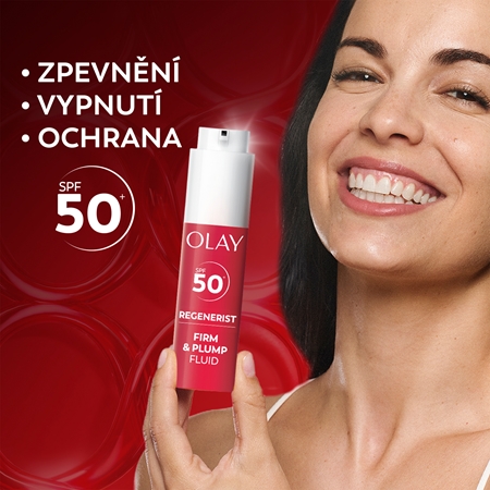 Olay Regenerist Firm & Plump liftingový hydratační fluid s niacinamidem