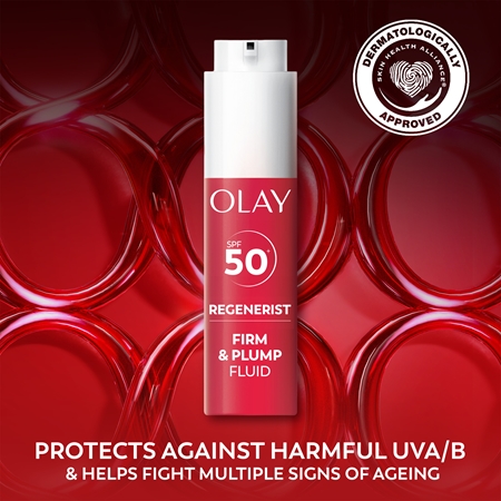 Olay Regenerist Firm & Plump Lifting Moisturizing Fluid with niacinamide