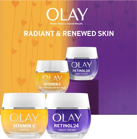 Olay Gift Set Retinol 24 & Vitamin C zestaw upominkowy dla efektu rozjaśnienia i wygładzenia skóry