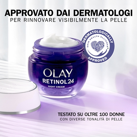 Olay Retinol 24 Night Cream crema notte idratante e rigenerante con vitamina E
