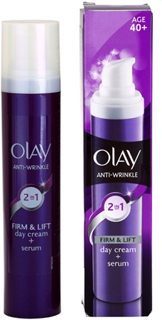 Značka Olay Anti-Wrinkle Firm & Lift krém + sérum proti vráskám