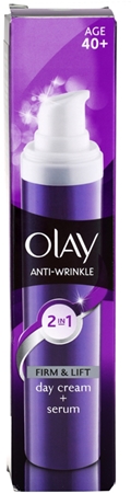 Značka Olay Anti-Wrinkle Firm & Lift krém + sérum proti vráskám