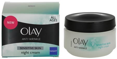 Brand Olay Anti-Wrinkle Sensitive Skin Night Cream with Anti-Aging Effect