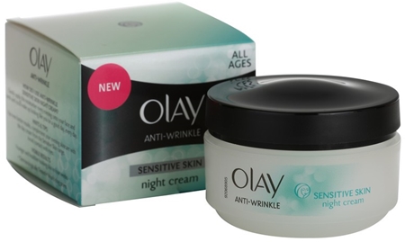 Brand Olay Anti-Wrinkle Sensitive Skin Night Cream with Anti-Aging Effect