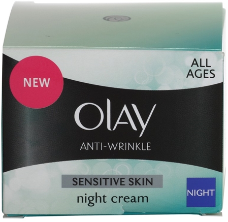 Brand Olay Anti-Wrinkle Sensitive Skin Night Cream with Anti-Aging Effect