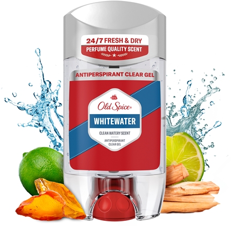 Old Spice Whitewater Antiperspirant Clear Gel Antiperspirant Gel for men