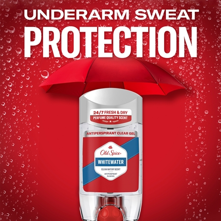 Old Spice Whitewater Antiperspirant Clear Gel Antiperspirant Gel for men