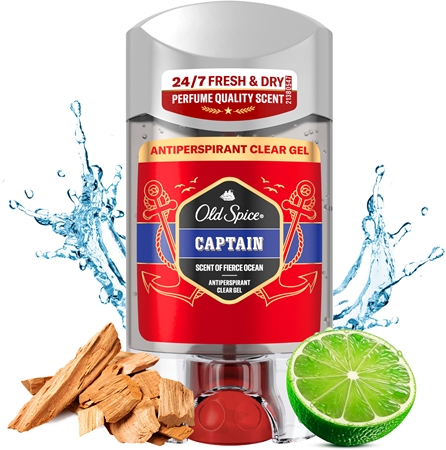 Old Spice Captain Antiperspirant Clear Gel Antiperspirant Gel for men