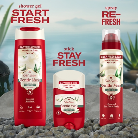 Old Spice Gentle Man's Aloe & Rain aluminium-free deodorant stick