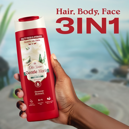 Old Spice Gentle Man's Aloe & Rain Duschgel 3 in1