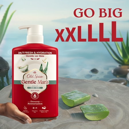 Old Spice Gentle Man's Aloe & Rain Duschgel 3 in1