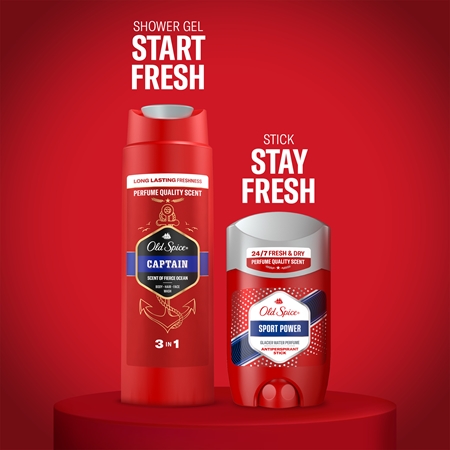 Old Spice Sport Power & Captain Gym Set Gavesæt
