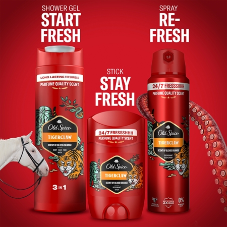 Old Spice Tigerclaw Deodorant ja kehapihusti meestele