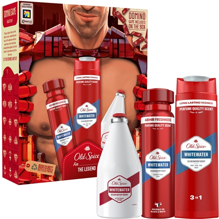 Old Spice Whitewater Ironman darilni set za telo in obraz