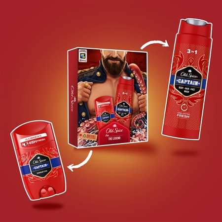 Old Spice Captain Dark Captain Geschenkset für Herren