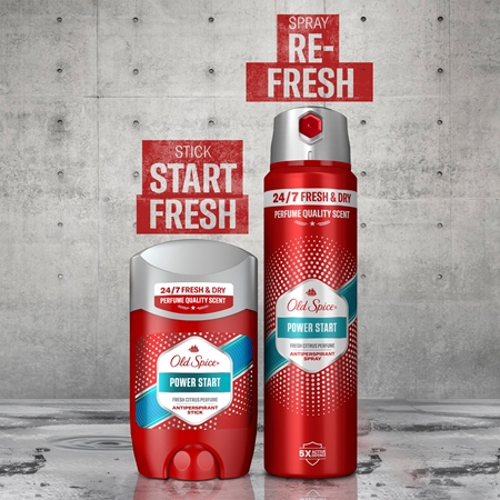 Old Spice Power Start purškiamasis antiperspirantas vyrams