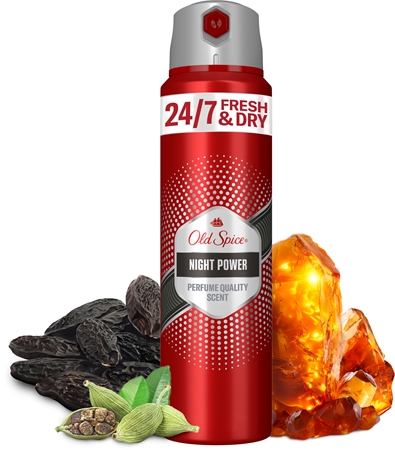 Old Spice Night Power purškiamasis antiperspirantas vyrams