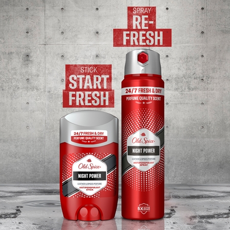 Old Spice Night Power purškiamasis antiperspirantas vyrams