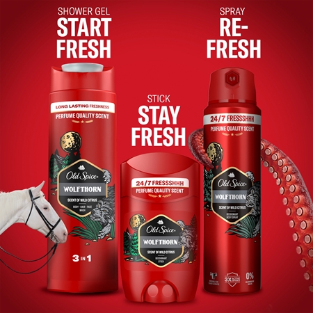Old Spice Wolfthorn pieštukinis dezodorantas vyrams