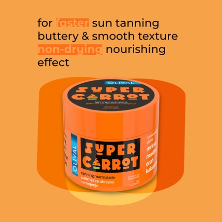 Olival SUPER Carrot Tanning Jam Produkt zur Beschleunigung und Verlängerung der Bräunung ohne Schutzfaktor