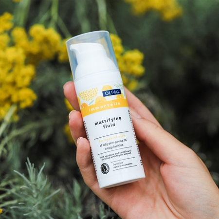 Olival Immortelle Mattifying Fluid fluido matificante para pele problemática e oleosa