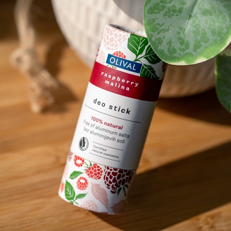 Olival Natural Raspberry tuhý deodorant bez obsahu hliníkových solí